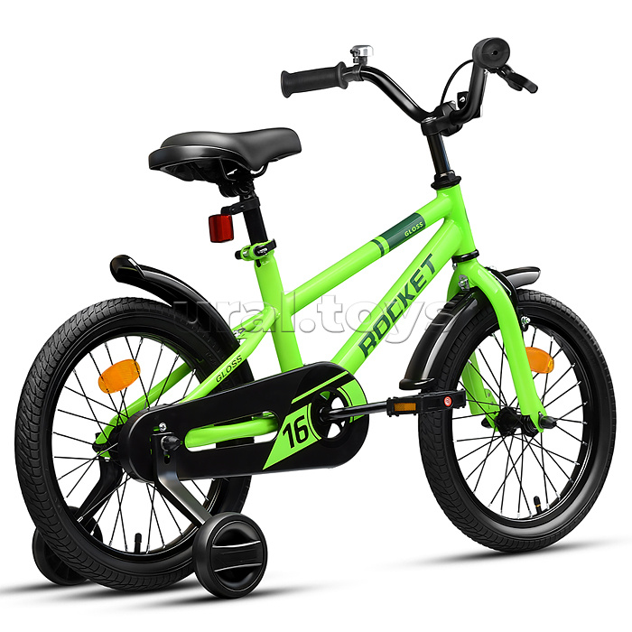 Велосипед 16" Rocket Gloss, цвет зеленый