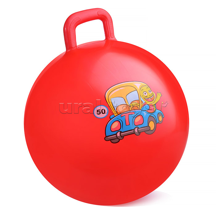 Мяч с ручкой 45см "Транспорт" (цвет в ассортименте)