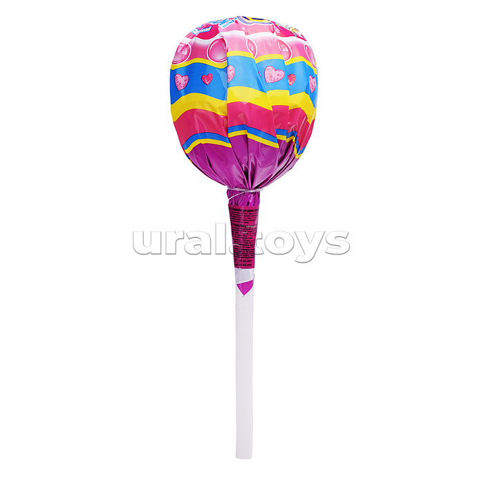 Лизунец MAXI. Карамель на палочке с жевательной резинкой и подарком в наборе (для девочек) 125гр*24шт.