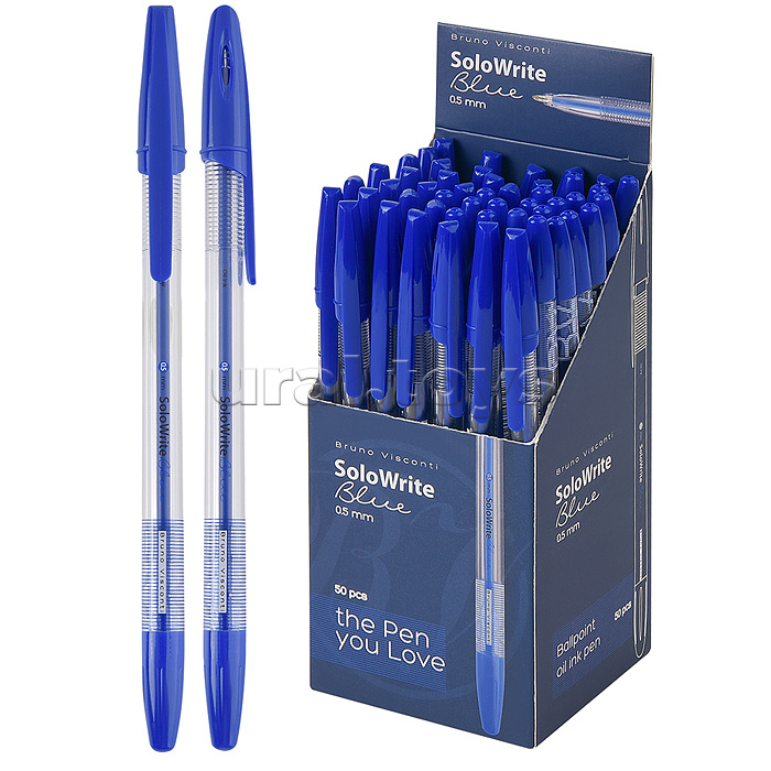 Ручка "Solo Write" шариковая, масло, 0.5 мм, синяя