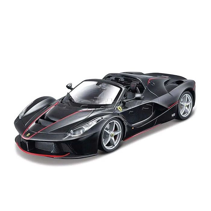 DIY машинка с отверткой die-cast LaFerrari Aperta, 1:24,  чёрная, открывающиеся двери