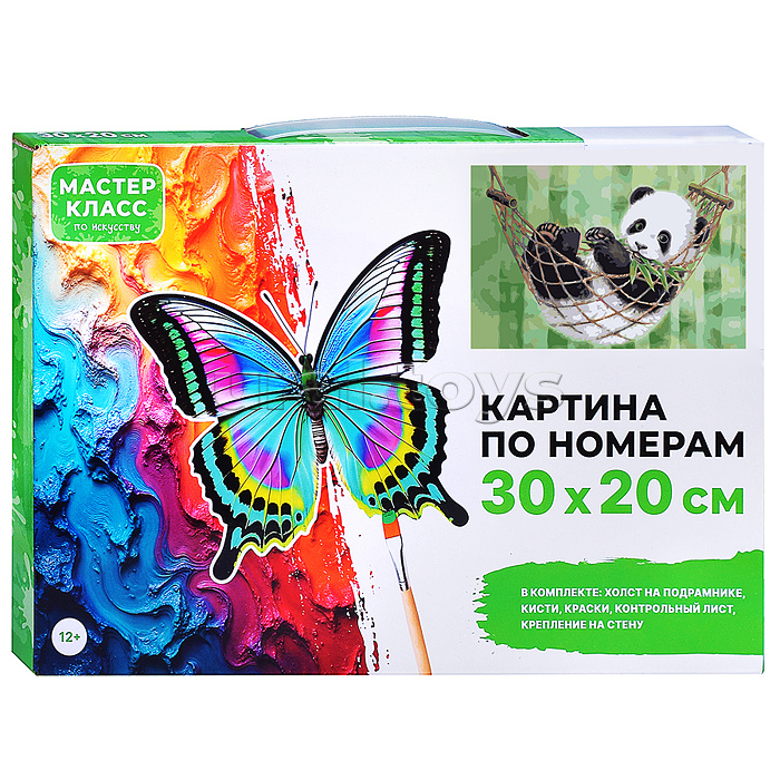 Набор для рисования "Картина по номерам 30х20 см. Пандочка"