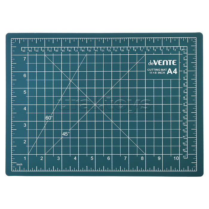 Коврик для резки A4 (30x22,5 см) непрорезаемый, толщина 3 мм, двухсторонний, трехслойный