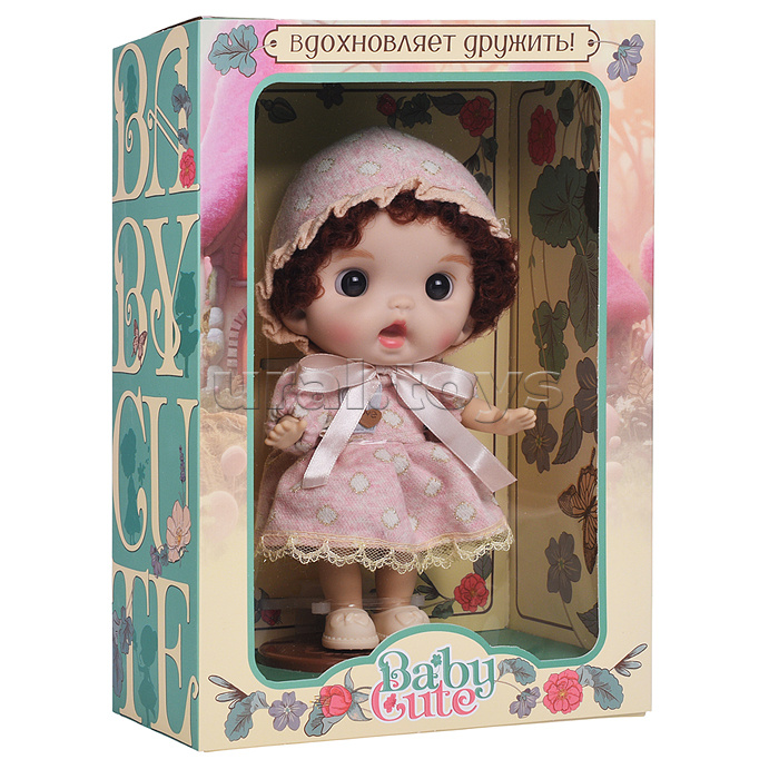Виниловая кукла Baby Cute Maxi с подставкой, 18 см