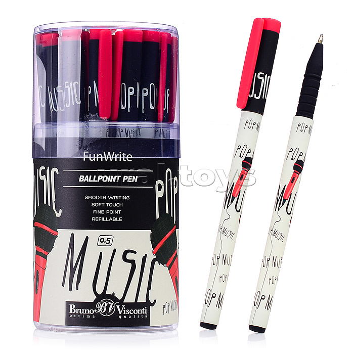 Ручка "FunWrite. Музыка. Микрофон" шариковая 0.5мм, синяя