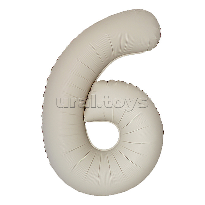 Шар (40''/102 см) Цифра, 6 Slim, Кремовый Латте, Матовый, 1 шт. в уп. Шар (40''/102 см) Цифра, 6 Slim, Кремовый Латте, Матовый, 1 шт. в уп.
