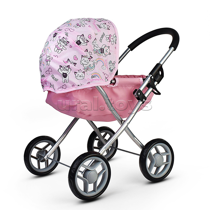 Коляская кукольная прогулочная, металлическая, складная