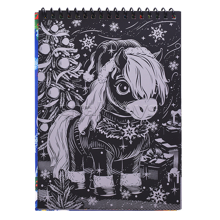 Гравюры-блокнот 15х21 см, 8 картинок "Новый год"