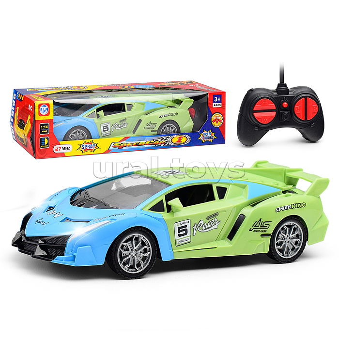 Машина "Яркий заезд" р/у, 27 MHz, в коробке