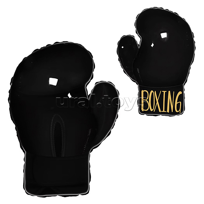 Шар (26''/66 см) Фигура, Боксерская перчатка, Черный, 1 шт. в уп.