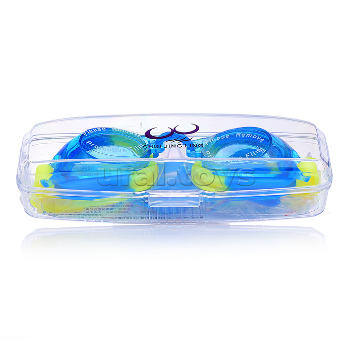 Очки для плавания "Цветные" в футляре