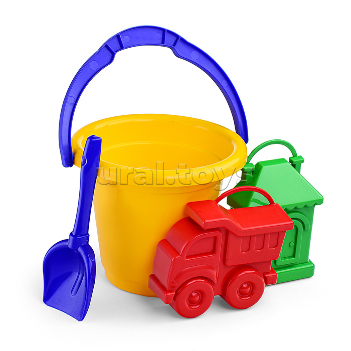 Набор Ведерко +ф.машинка и домик  + совочек