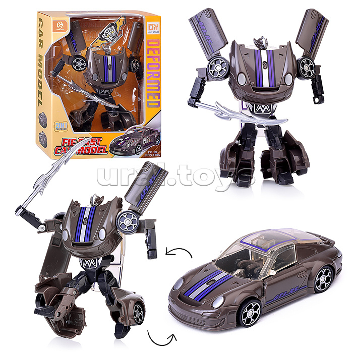Робот "Гонщик" трансформирующийся в гоночный автомобиль, в коробке