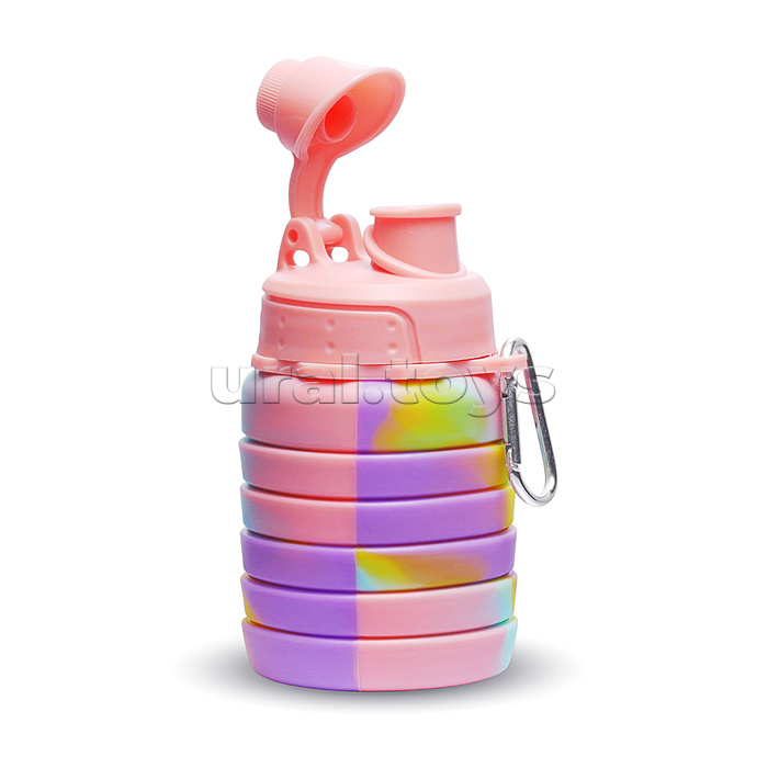 Бутылка силиконовая, складная 500 мл.