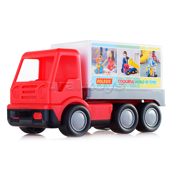 Автомобиль-фургон "Базик" трёхосный (в сеточке)