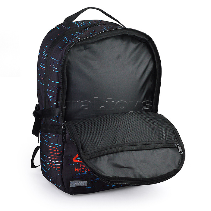 Рюкзак "Label. Hacker" подростковый 39x30x17 см (19 л) вес 750 г, эргономичная вентилируемая спинка