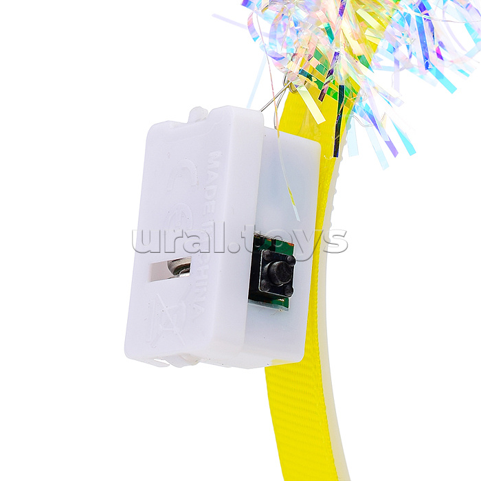 Ободок карнавальный "Бант" светящийся, в пакете