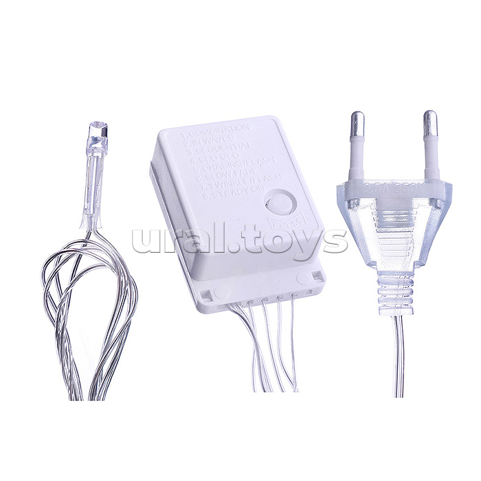 Электрогирлянда 15м, 200 ламп, цветная