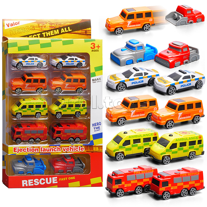 Набор машин "Катапультирующая служебная машина" в коробке