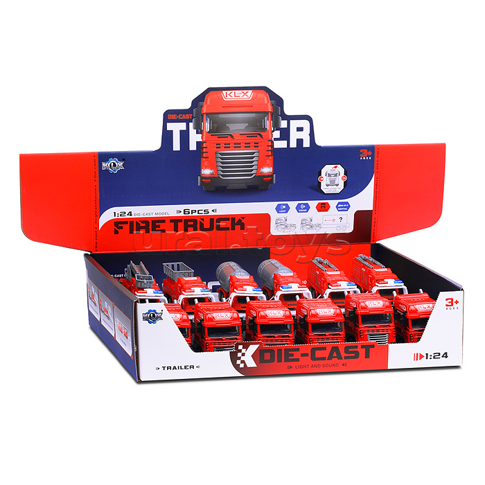 Эвакуатор "Пожарная служба-2" (свет, звук) в коробке