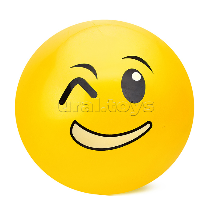 Мяч надувной PVC "Смайлик" 22,5 см., 60 гр. (цвет микс)