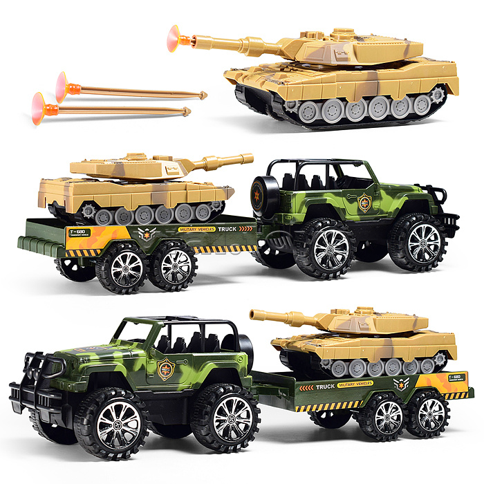 Машина "Военный прицеп" в коробке