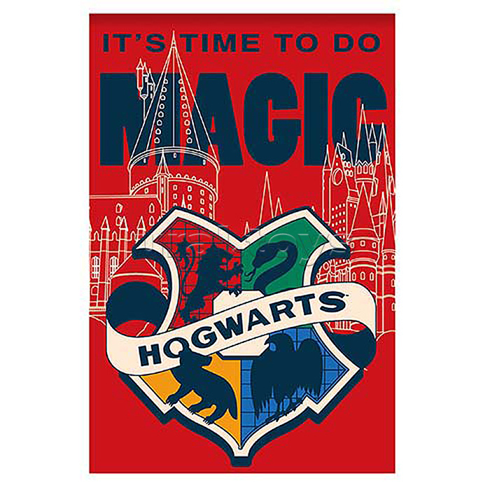 Блокнот А7 40л. "Гарри Поттер" 65х98 мм, клетка, на скрепке, блок-офсет целлюлозный картон 200 гр/м2