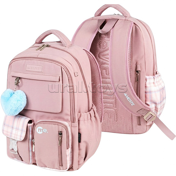 Рюкзак "Me. Beige" подростковый 42x31x20 см (18 л) 500 г, износостойкий влагостойкий нейлон, 2 просторных отделения на молнии (одно из них с уплотненным отделением для ноутбука до 17 дюймов и книг на резинке и карманом на молнии с органайзером), 1 передни