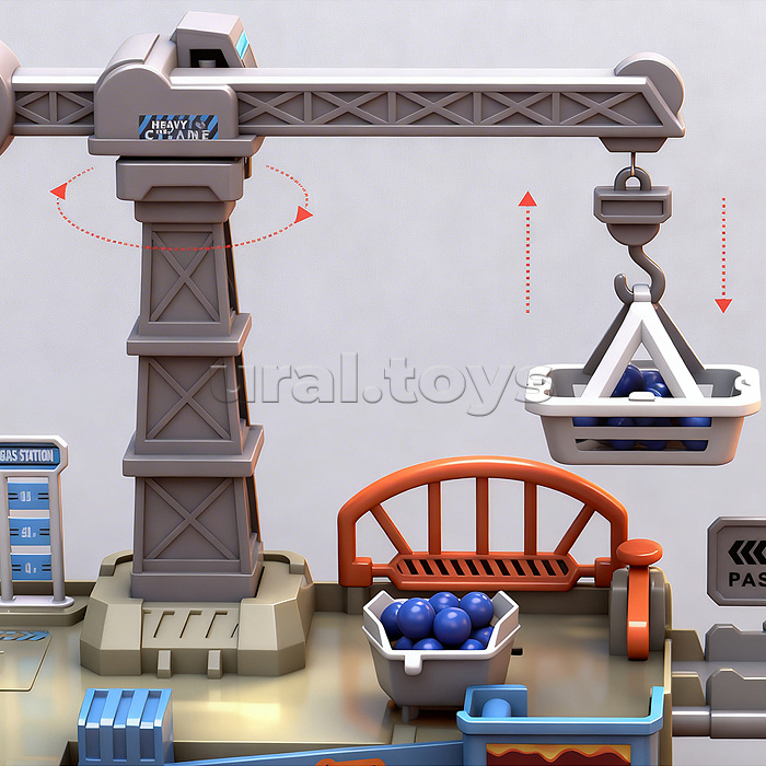Трек  "Космическая станция" (свет, звук, 4 машины металл) в коробке
