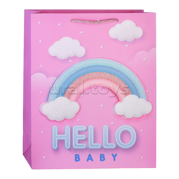 Пакет подарочный "Hello Baby" (26*32*12см)