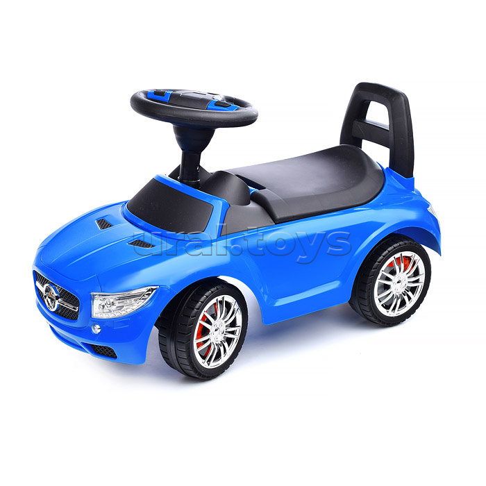 Каталка-автомобиль "SuperCar" №1 со звуковым сигналом (синяя)