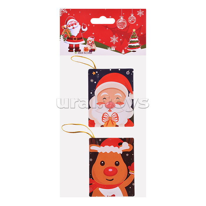 Открытка новогодняя "Новогоднего настроения", (набор 8 шт), в пакете