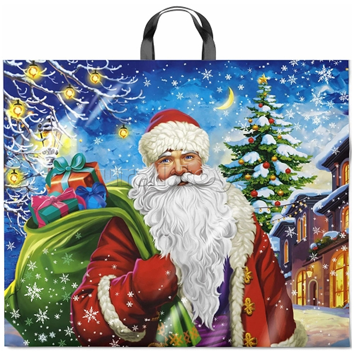 Пакет ПЭ с петлевой ручкой 60х50+6см (70) "Дарю подарки" НГ