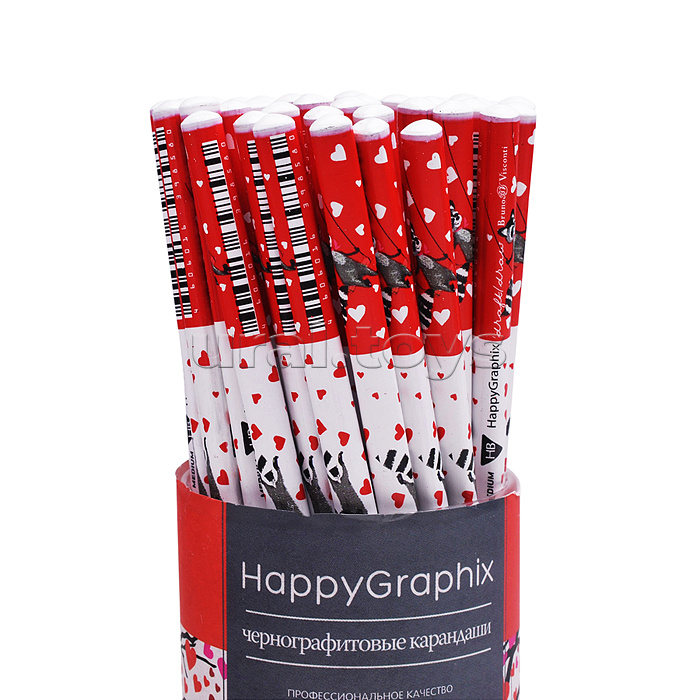 Карандаш чернографитовый "HappyGraphix. Енот на качелях" НВ
