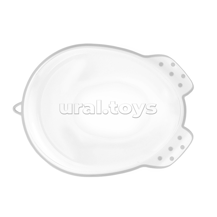 Накладка для унитаза детская (антискользящая) бело-серый