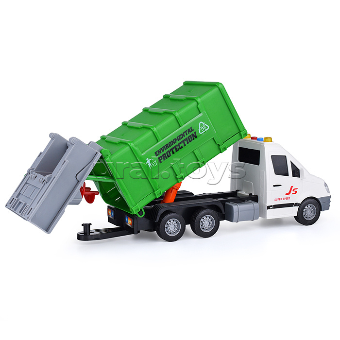 Машина "Мусоровоз" на батарейках, в коробке