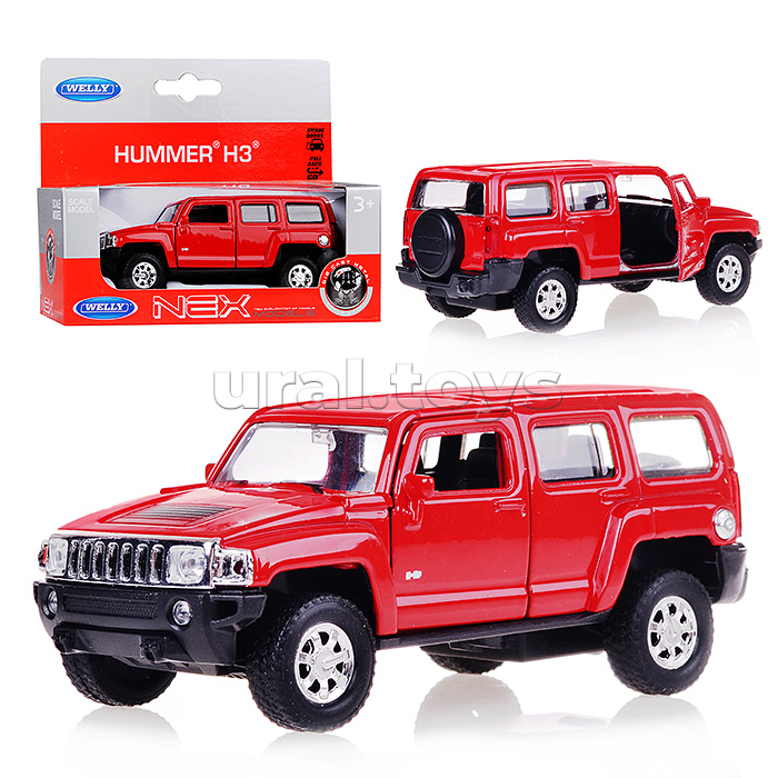 Машинка 1:38 Hummer H3, пруж. мех., цвет в асс.