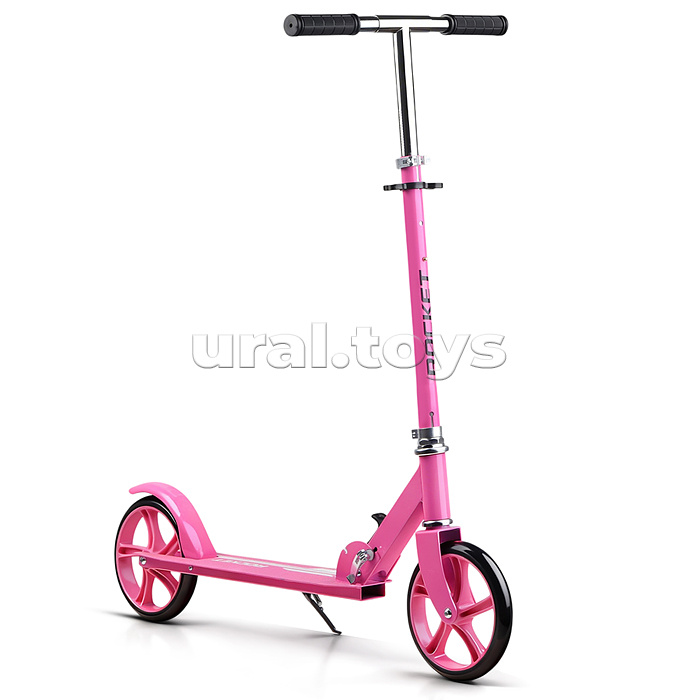 Самокат ROCKET колеса PU 200 мм, ABEC 7, розовый (в пакете)