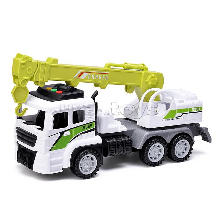 Машина "Грузовик с вышкой" на батарейках, в коробке