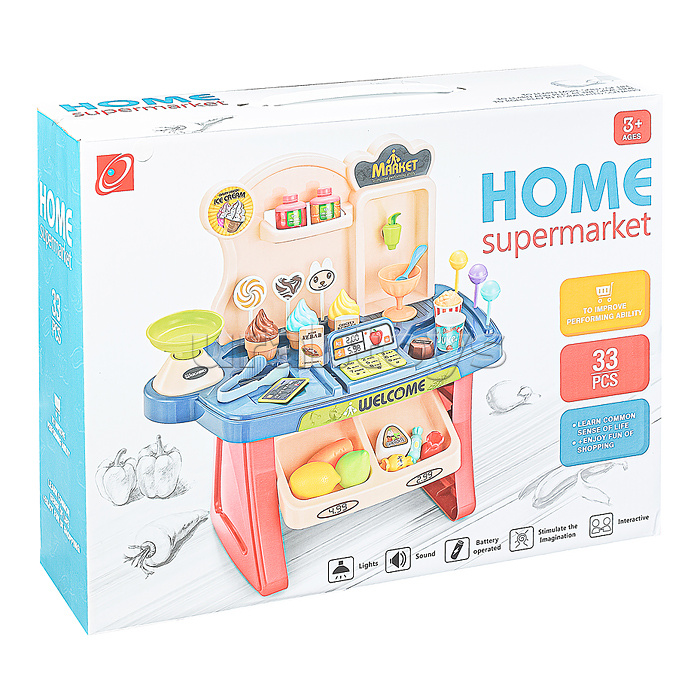 Игровой набор "Супермаркет" (свет, звук) в коробке