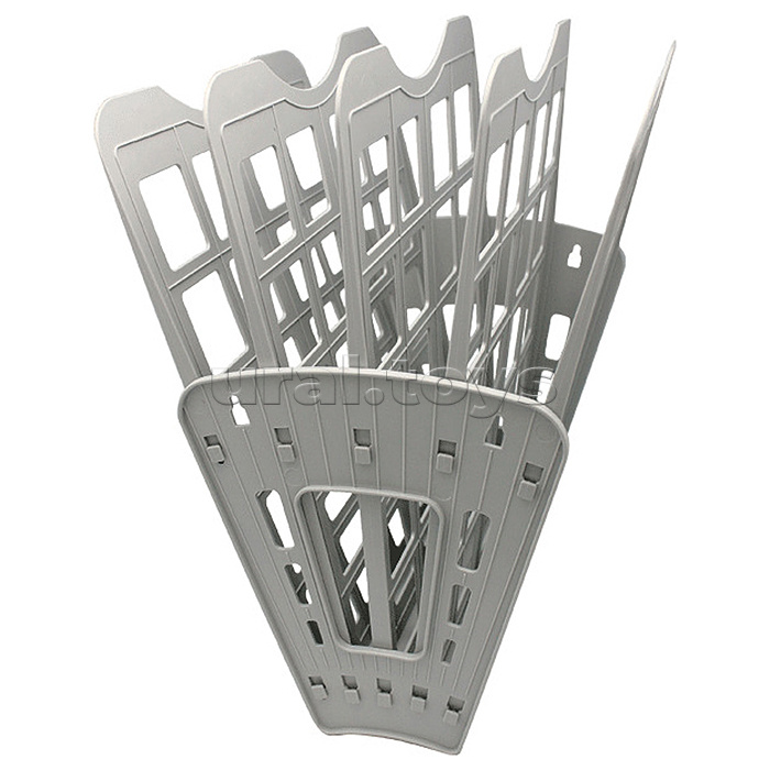 Лоток для бумаг 5-ти секционный "Wing" размер 24x21x30,5 см, серый