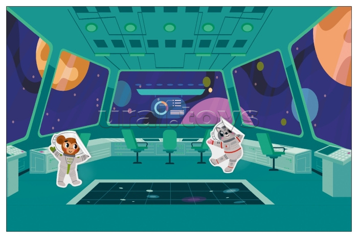 Веселые наклейки. В космосе Веселые наклейки. В космосе