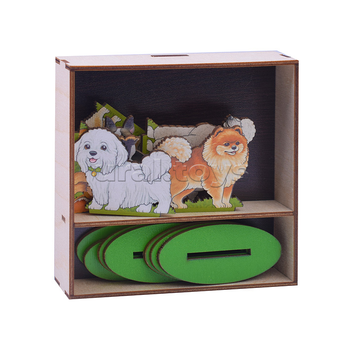 Игровой набор в коробке "Собаки декоративные" (дерево)