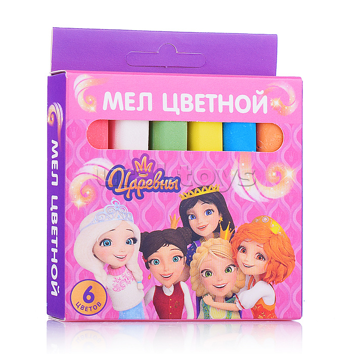 Мел цветной Царевны, 6 шт в картонной упаковке с европодвесом