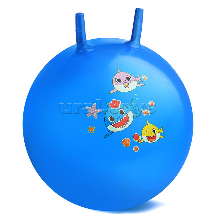 Мяч с рожками 65см "Акулята"