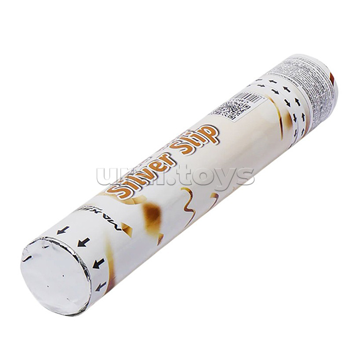 Пневмохлопушка "Gold and Silver Slip" конфетти из золотисто-серебрянной фольги, 30 см