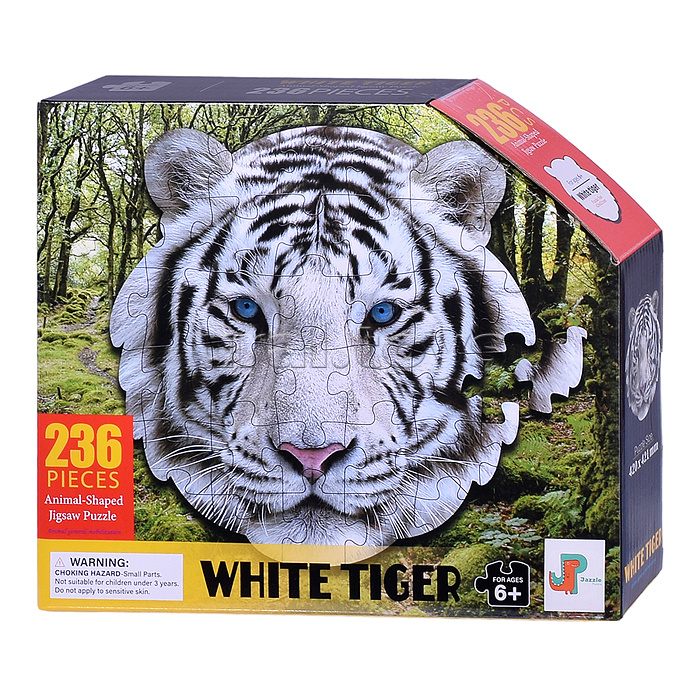 Пазл 236 "Белый тигр" контрурный