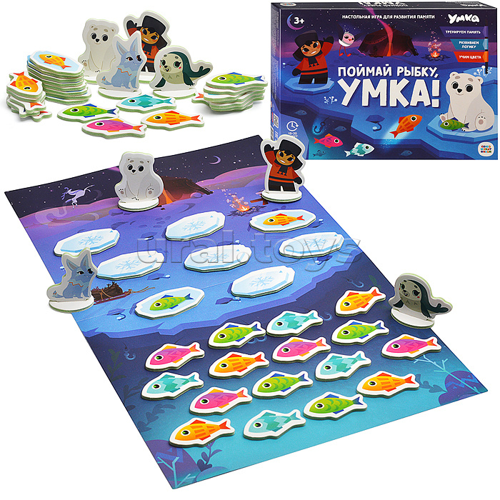Игра настольная. Серия Играй с умом. Поймай рыбку, Умка!