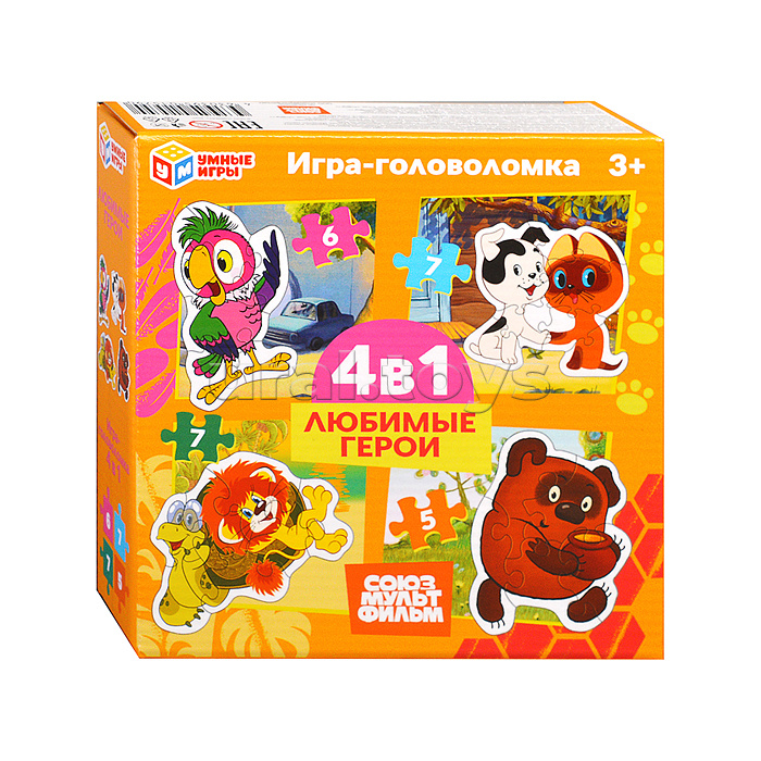 Набор пазлов 4в1: 5, 6, 7 и 7 "Любимые герои. Союзмультфильм" Набор пазлов 4в1: 5, 6, 7 и 7 "Любимые герои. Союзмультфильм"