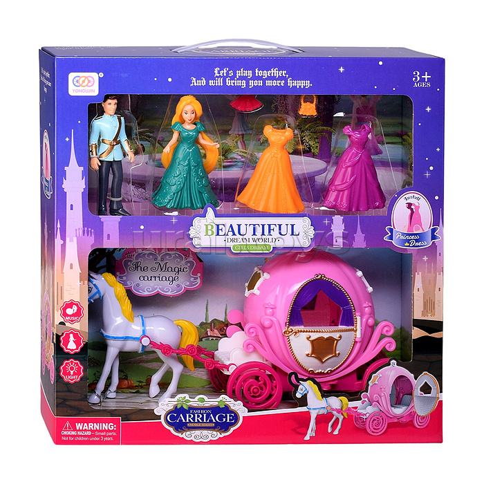 Набор карета "Путешествие в сказку-3" свет, звук, в коробке